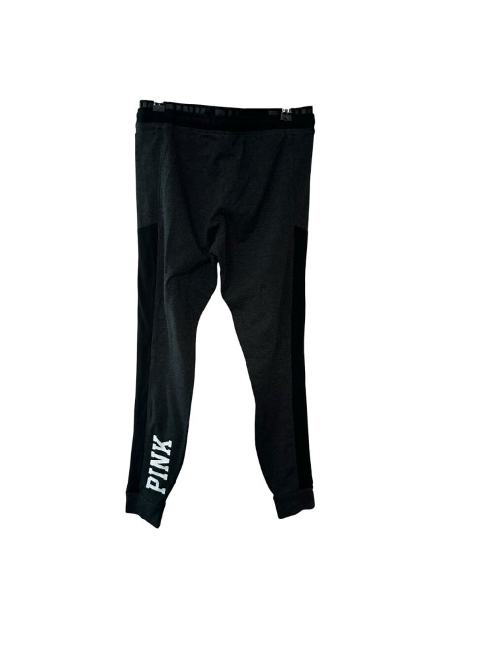 Victoria's Secret PINK Black Activewear Joggers Logo Medium Size Athletic Yoga